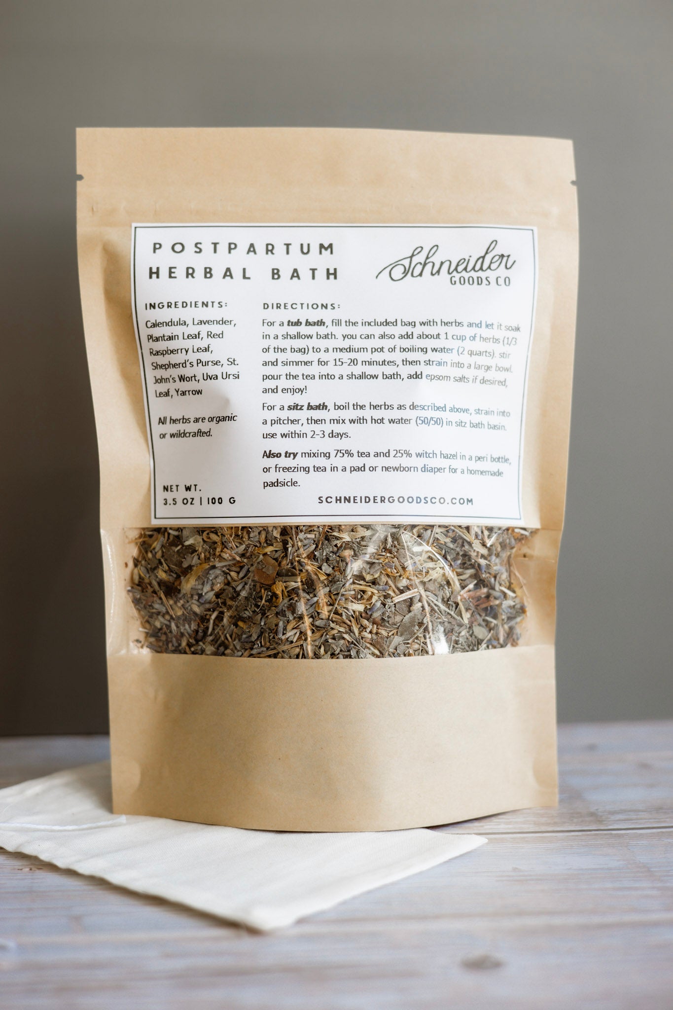 Herbal Sitz Bath and Muslin Bag | Postpartum Gifts for Moms